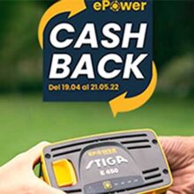 Campaña CASHBACK de STIGA, ahorro de hasta 200 € en herramientas ePower