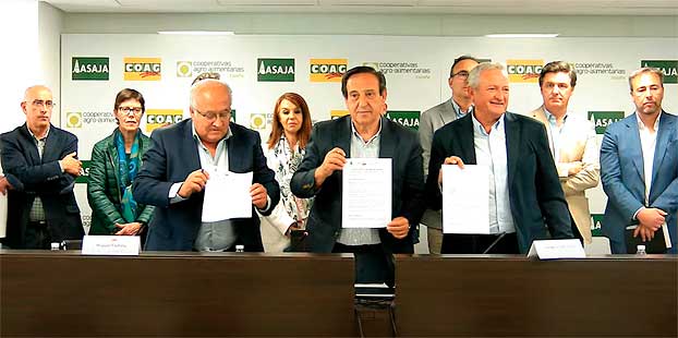 Asaja, COAG y Cooperativas presentan un documento con medidas de apoyo al sector