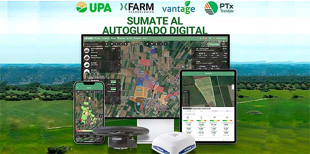 UPA alcanza un acuerdo con xFarm y Trimble para la instalación de autoguiado