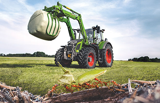 Foto Fendt 600 Vario, marcando el camino